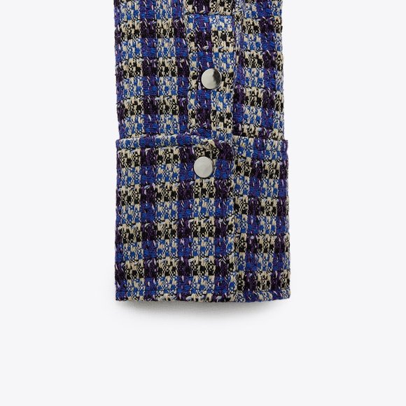 Zara Textured Cropped Jacket S - Picture 10 of 10